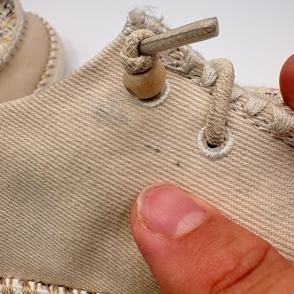 Hey Dude Shoes Womens Size 10 Beige Slip-On Wendy Funk Tweed Canvas Comfort NEW - Picture 10 of 10